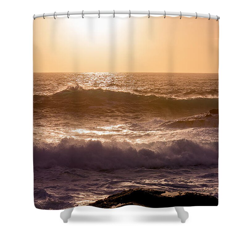 Sunset Shower Curtain featuring the photograph The Way West by Derek Dean
