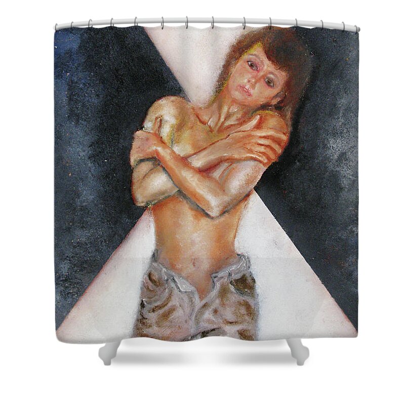 Females Shower Curtain featuring the painting The way you make me feel by Tom Conway