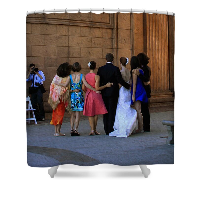 Bonnie Follett Shower Curtain featuring the photograph The Wedding Party Detail by Bonnie Follett