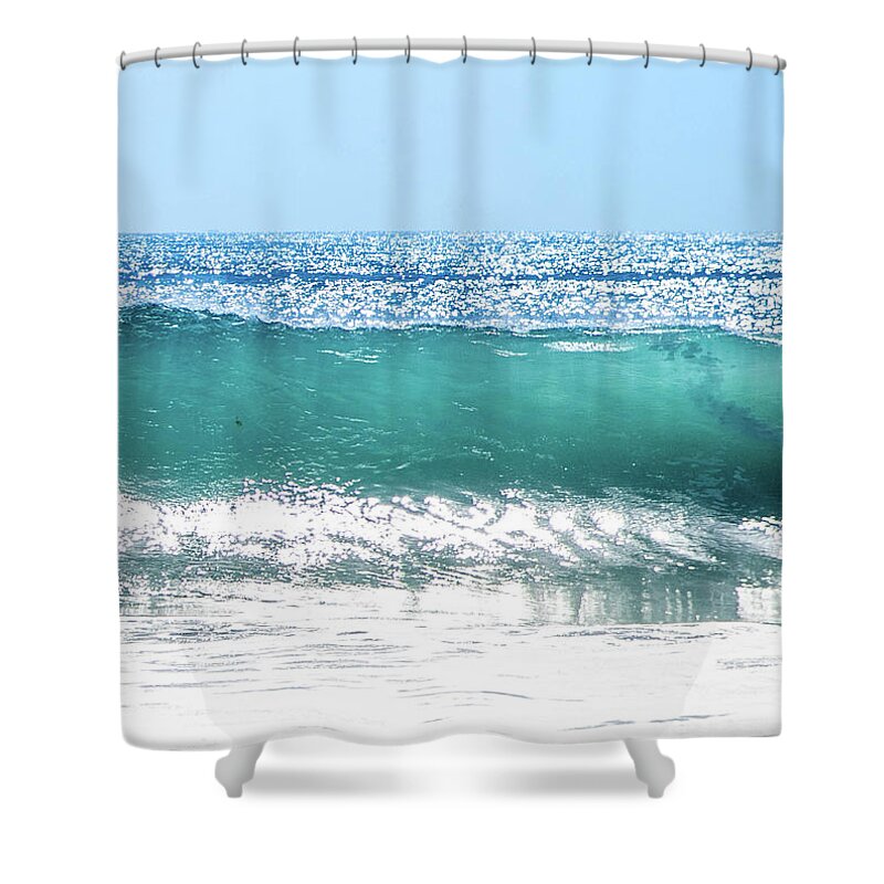 The Wedge Shower Curtain featuring the photograph The Wedge 3 Panel Part 3 by Shawn MacMeekin