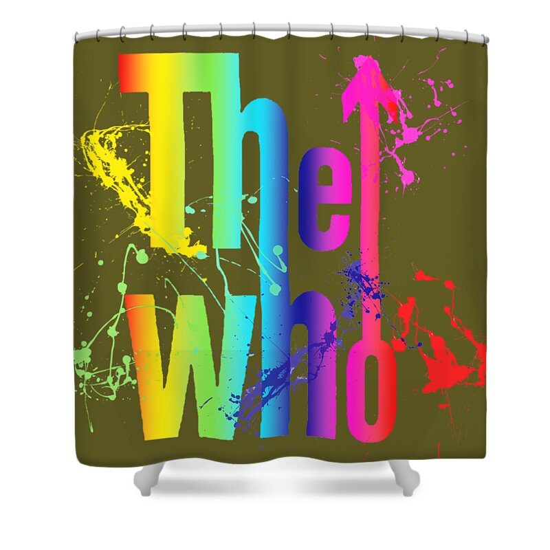 The Who Shower Curtain featuring the digital art The Who by Chris Smith