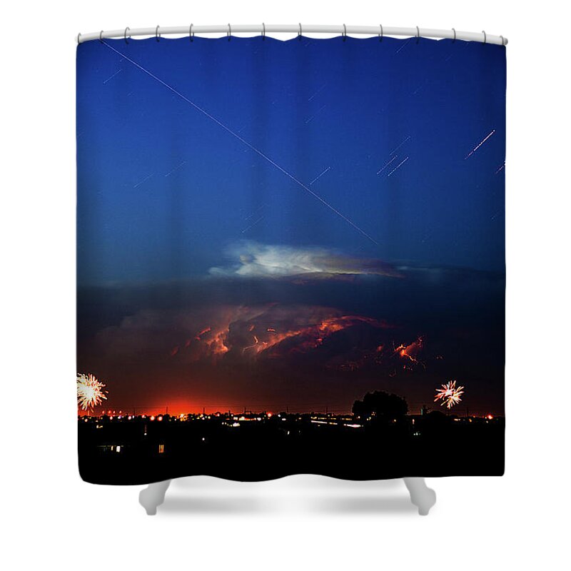 Whole Shebang Shower Curtain featuring the photograph The Whole Shebang by Karen Slagle