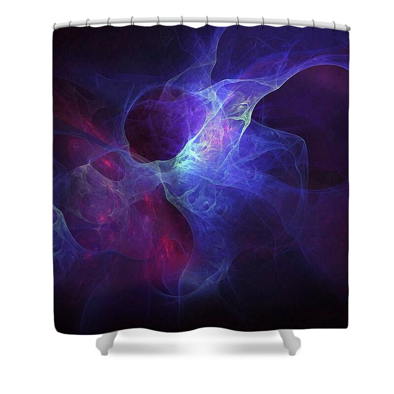 Wormhole Shower Curtain featuring the painting The Wormhole by Wolfgang Schweizer