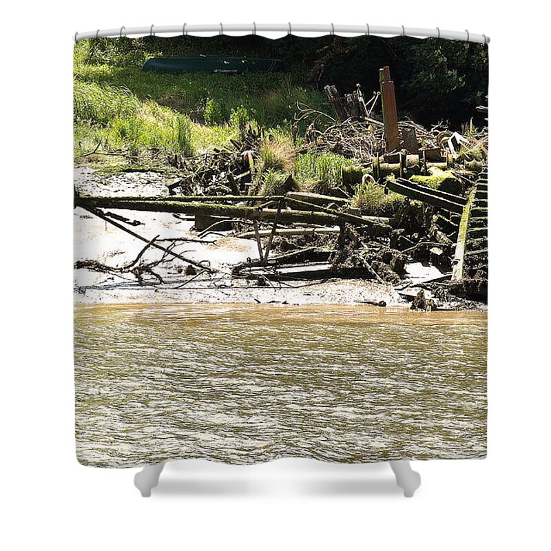 Nostalgia Shower Curtain featuring the photograph The Wreck by Richard Denyer