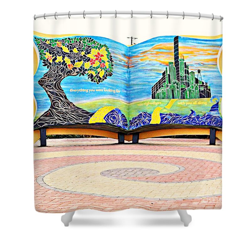 Pueblo Shower Curtain featuring the photograph The Yellow Brick Road by Kelly Awad