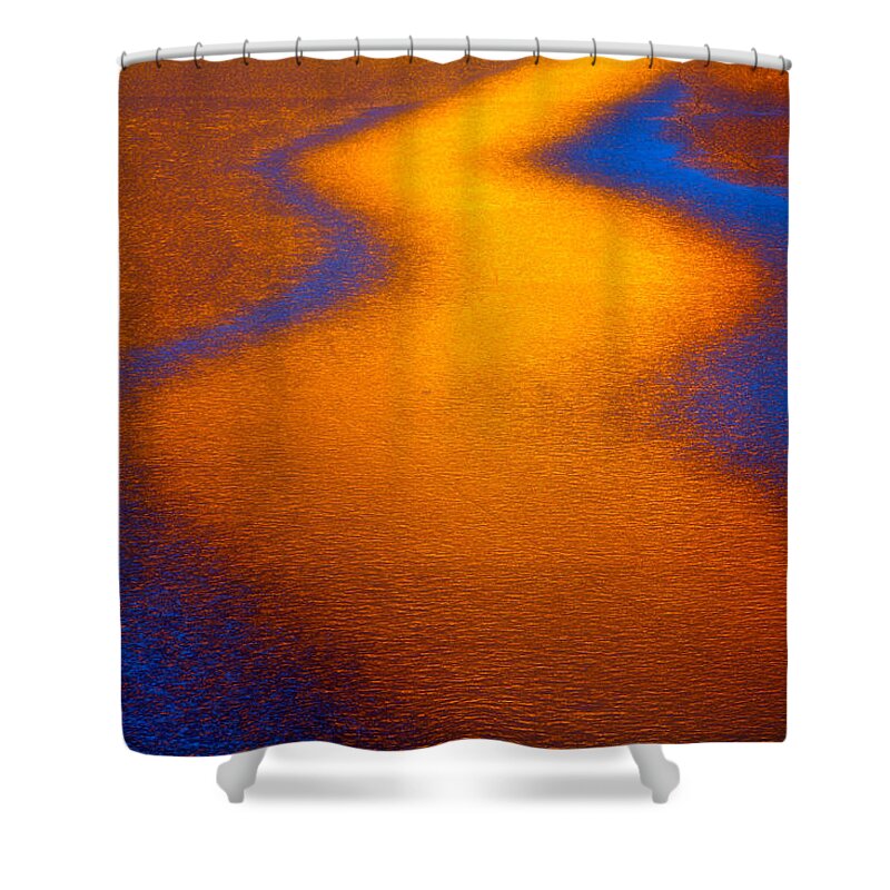 Winter Abstracts Shower Curtain featuring the photograph The Yellow Brick Road Revisited #2 by Irwin Barrett