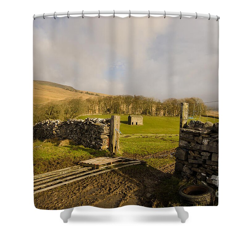 The Dales Shower Curtain featuring the photograph The Yorkshire Dales by Smart Aviation