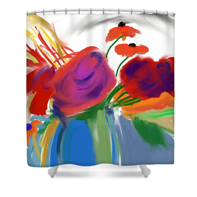 Digital Shower Curtain featuring the digital art There Is Bravery In Being Soft by Bonny Butler
