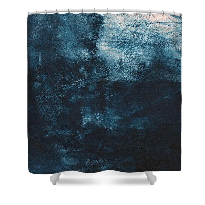 Abstract Shower Curtain featuring the painting There When I Need You- Abstract Art by Linda Woods by Linda Woods