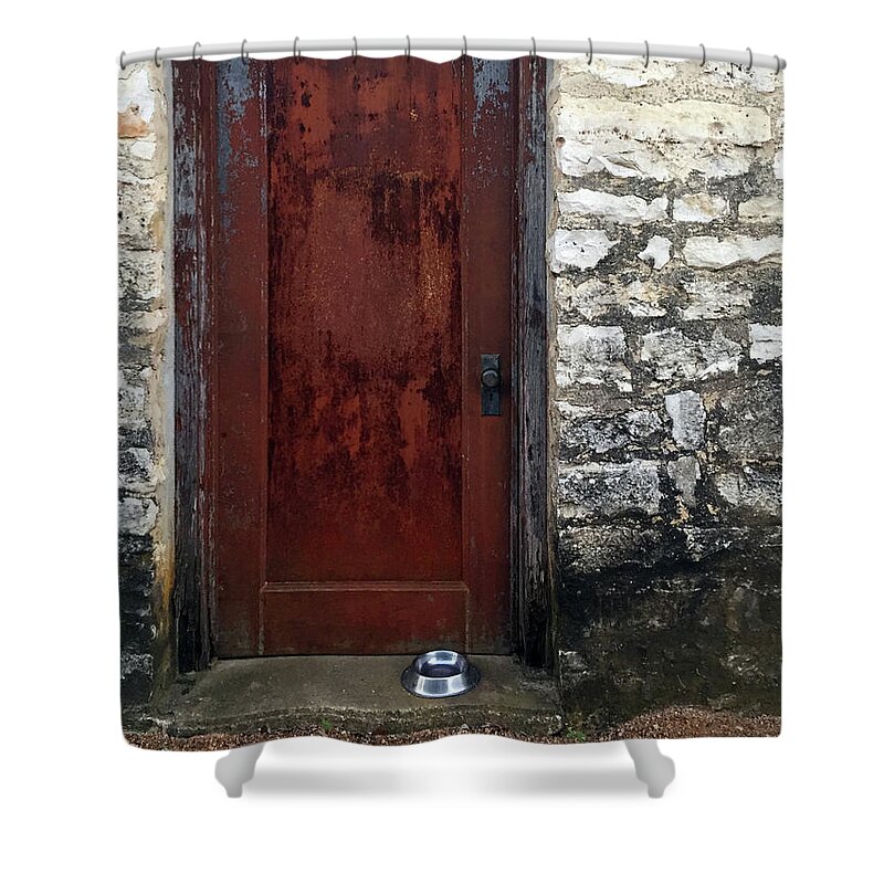 Old Door Shower Curtain featuring the photograph There's a Story Here by David T Wilkinson