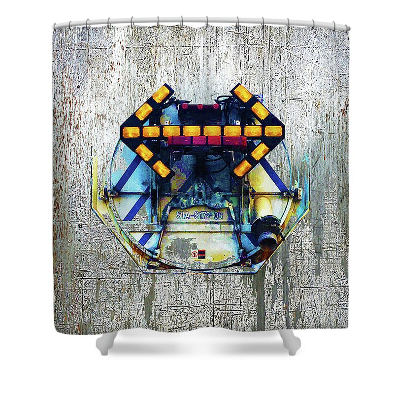 Thing Shower Curtain featuring the mixed media Thing by Tony Rubino