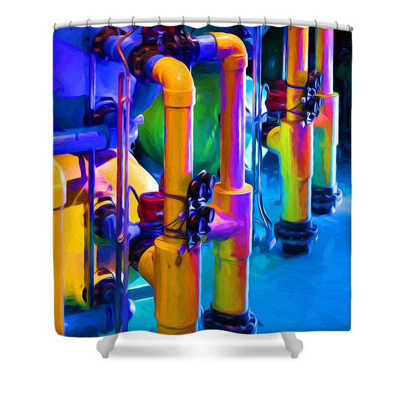 Tanks Shower Curtain featuring the photograph Think Tanks by Barbara McMahon
