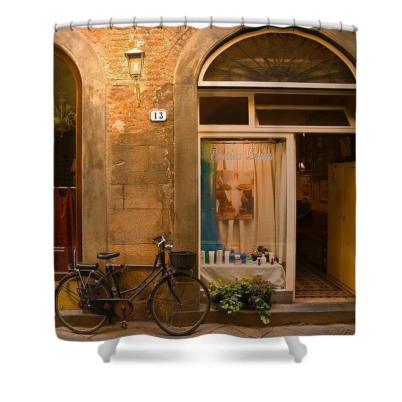 Lucca Shower Curtain featuring the photograph Thirteen by Mick Burkey