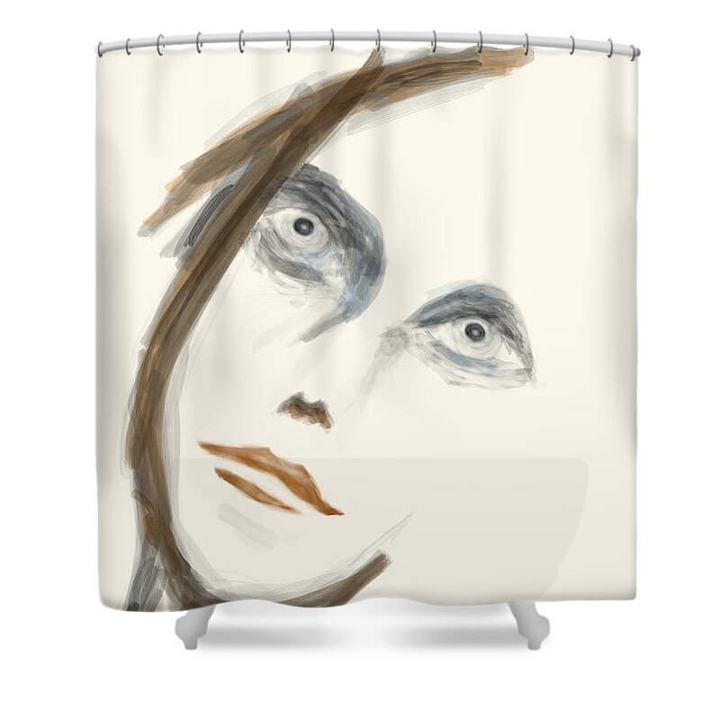 Apple Pencil Shower Curtain featuring the drawing This Is My Life by Bill Owen