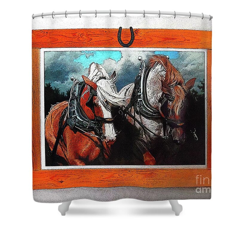 Black Diamond Shower Curtain featuring the photograph This Is My Team by Al Bourassa