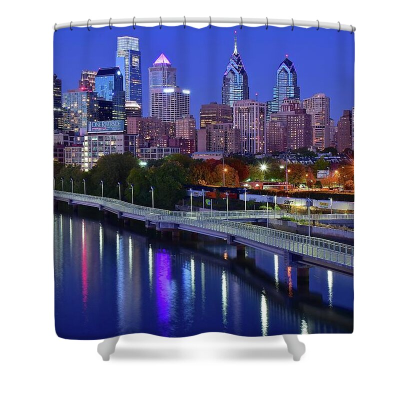Philadelphia Shower Curtain featuring the photograph This is the Shot You Want by Frozen in Time Fine Art Photography
