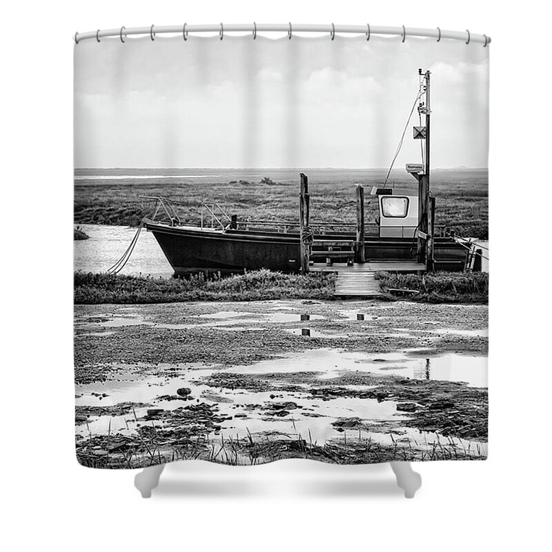 Amazing Shower Curtain featuring the photograph Thornham Harbour, North Norfolk by John Edwards