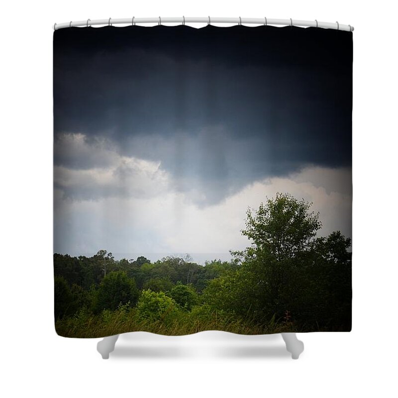 Threatening Skies Shower Curtain featuring the photograph Threatening Skies by Maria Urso