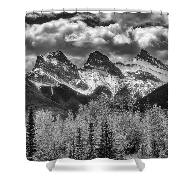 Landscape Shower Curtain featuring the photograph Three Sisters by Russell Pugh