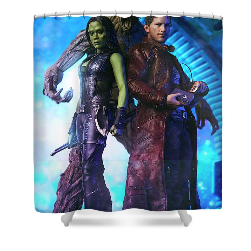 Guardians Of The Galaxy Shower Curtain featuring the photograph Threes a crowd by Pete Tapang