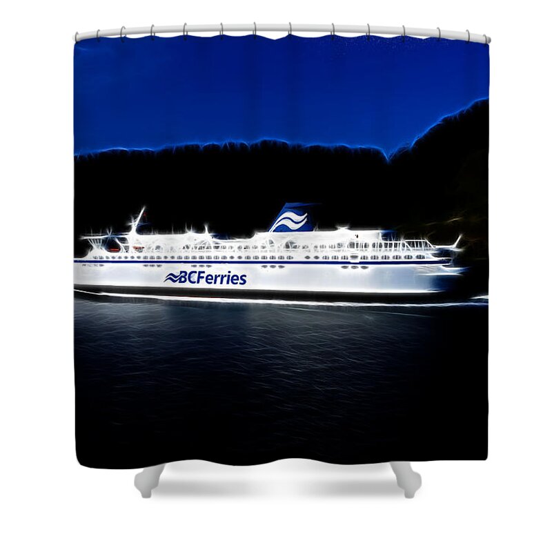 Bc Shower Curtain featuring the photograph Through Active Pass by Lawrence Christopher