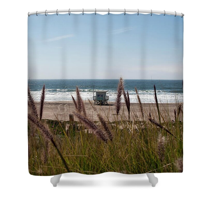 The Strand Shower Curtain featuring the photograph Through the Reeds by Lorraine Devon Wilke