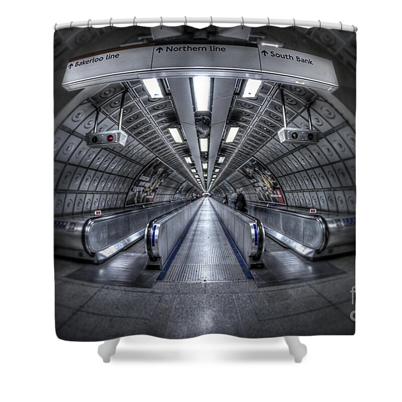 Architecture Shower Curtain featuring the photograph Through The Tunnel by Evelina Kremsdorf