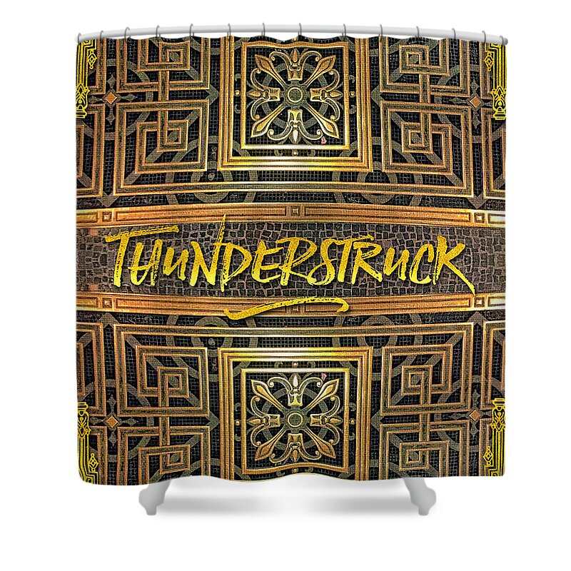 Thunderstruck Shower Curtain featuring the photograph Thunderstruck Opera Garnier Ornate Mosaic Floor Paris France by Beverly Claire Kaiya