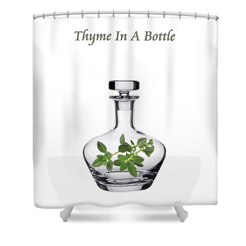 2d Shower Curtain featuring the mixed media Thyme In A Bottle by Brian Wallace