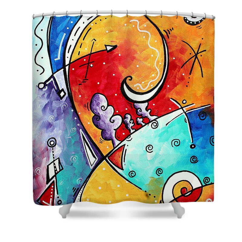 Original Shower Curtain featuring the painting Tickle My Fancy Original Whimsical Painting by Megan Duncanson