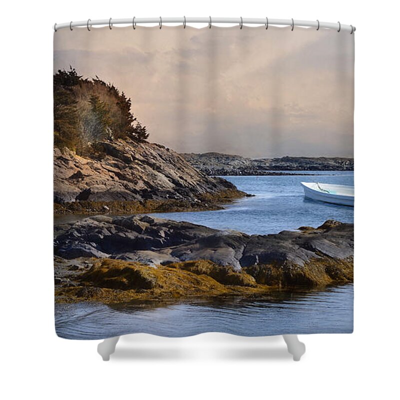 Boat Shower Curtain featuring the photograph Tide Line by Robin-Lee Vieira