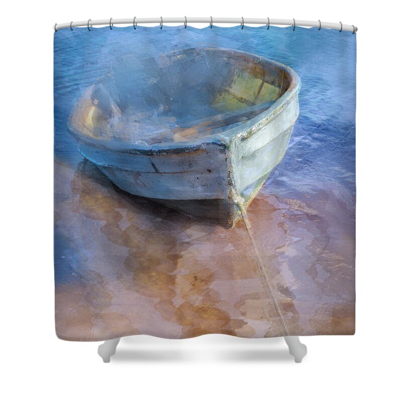 Atlantic Shower Curtain featuring the photograph Tide Up at the Shore by Debra and Dave Vanderlaan