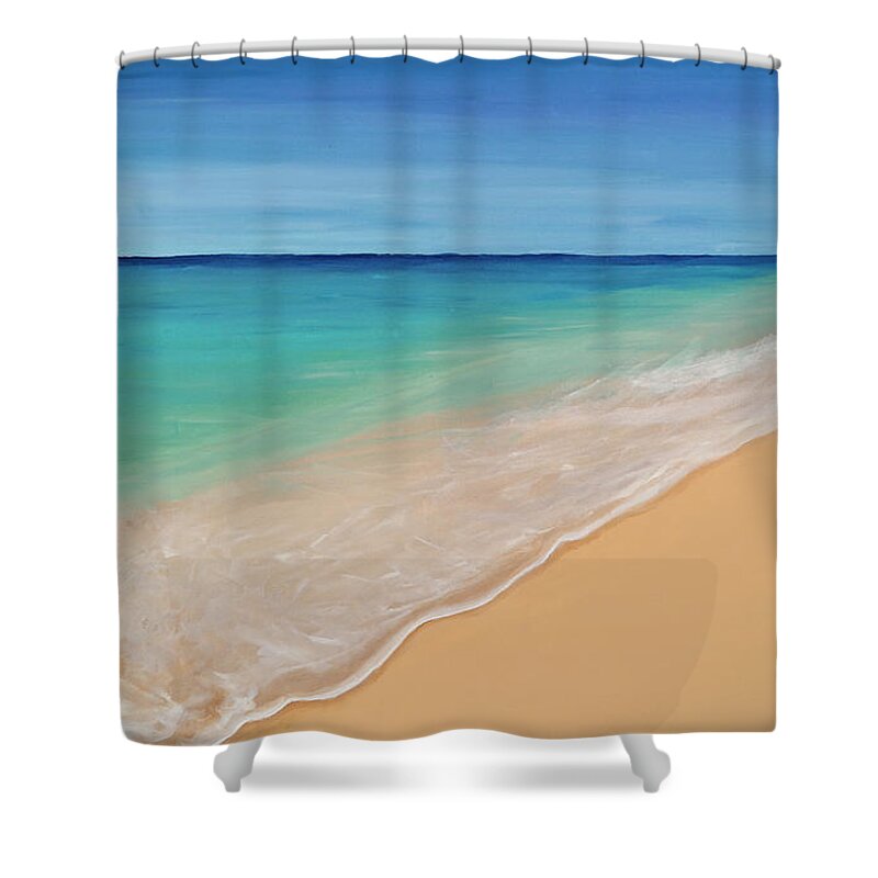 Florida Shower Curtain featuring the painting Tide Washing In by Robyn Saunders