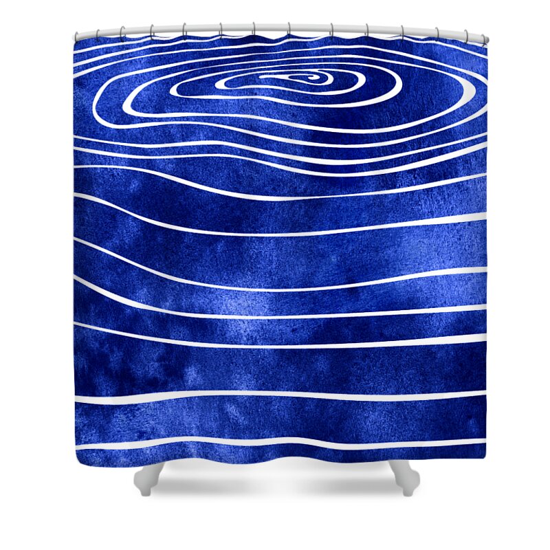 Swell Shower Curtain featuring the mixed media Tide X by Stevyn Llewellyn