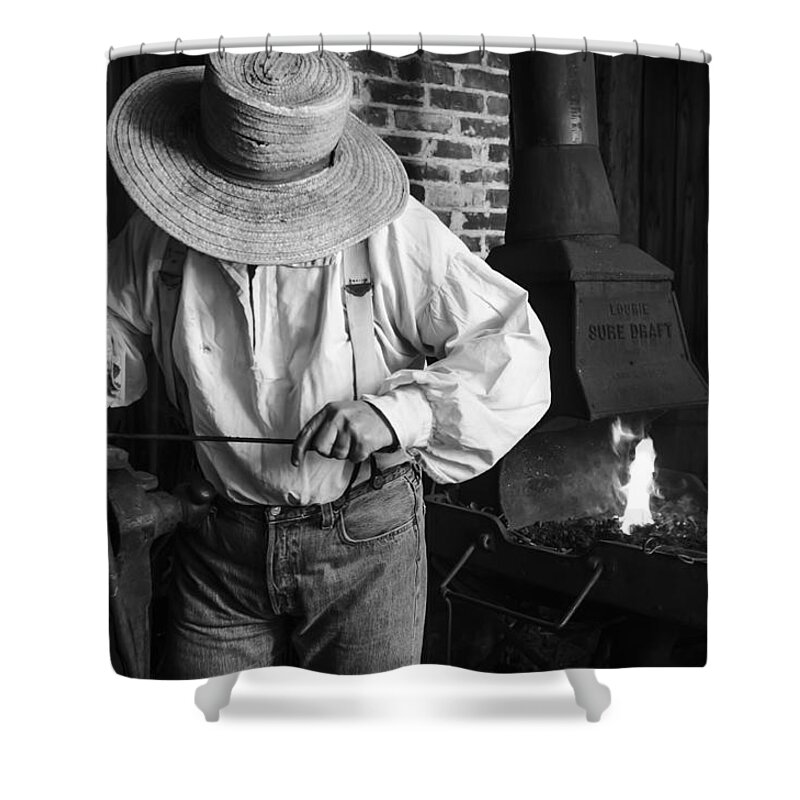 Blacksmith Shower Curtain featuring the photograph Times Gone By by Andrea Silies