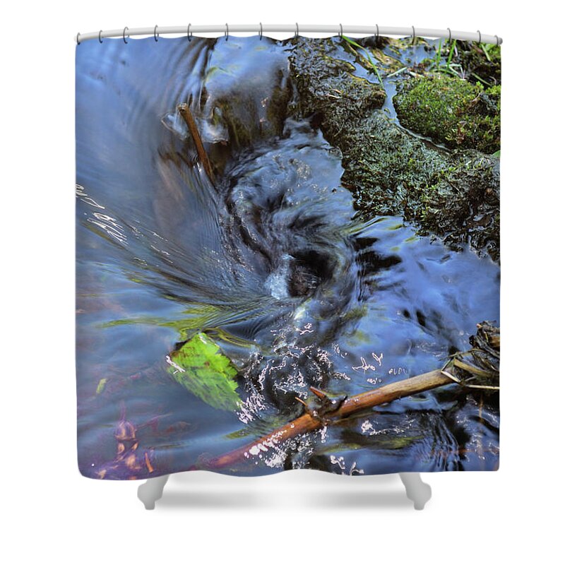 Nature Shower Curtain featuring the photograph Tiny Whirlpool by Ron Cline