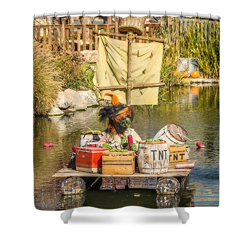 Halloween Shower Curtain featuring the photograph TNT Witch by Sue Smith