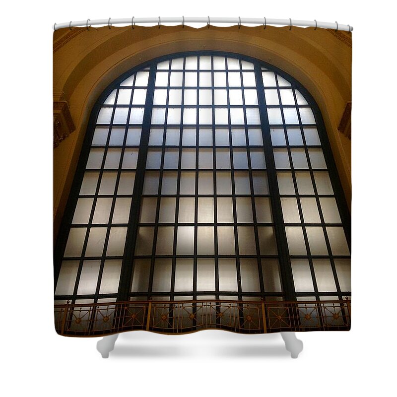  Shower Curtain featuring the photograph To All Trains by Jacqueline Manos
