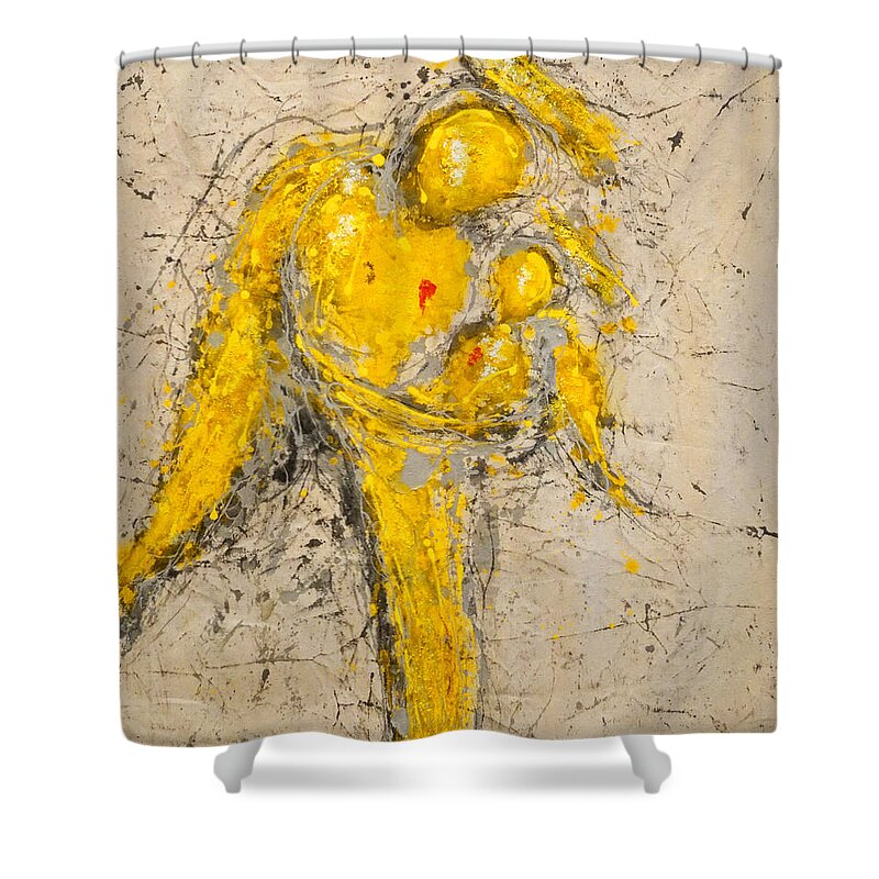 Madonna And Child Shower Curtain featuring the painting To See is to Love and to Love is to Live by Giorgio Tuscani