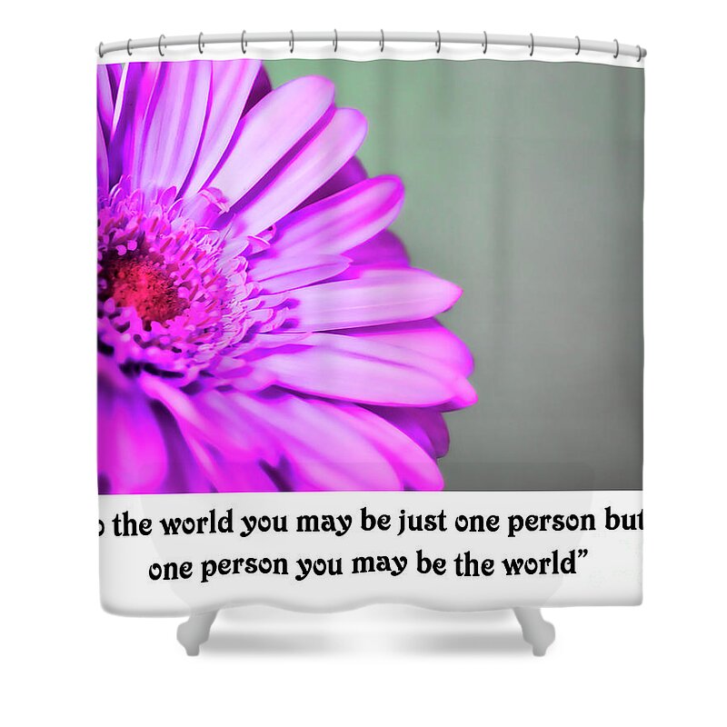 Purple Shower Curtain featuring the photograph To the World by Traci Cottingham