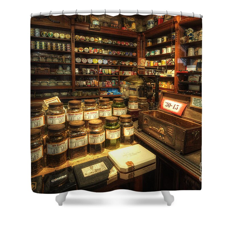Art Shower Curtain featuring the photograph Tobacco Jars by Yhun Suarez
