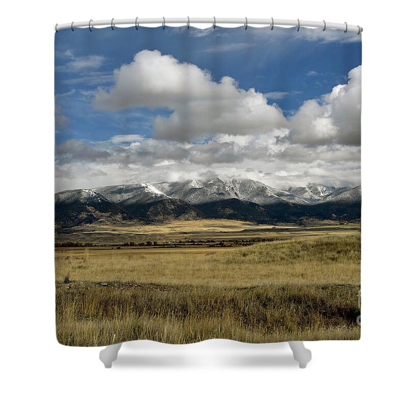 Tabacco Root Range Shower Curtain featuring the photograph Tobacco Root Mountains by Cindy Murphy - NightVisions