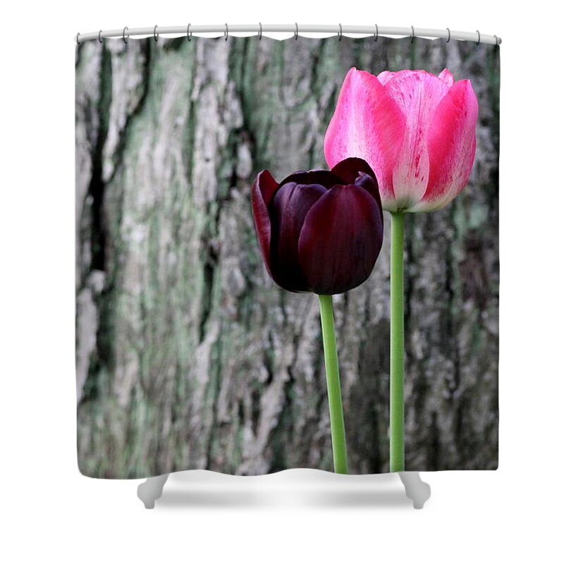 Flowers Shower Curtain featuring the photograph Together by Deborah Crew-Johnson
