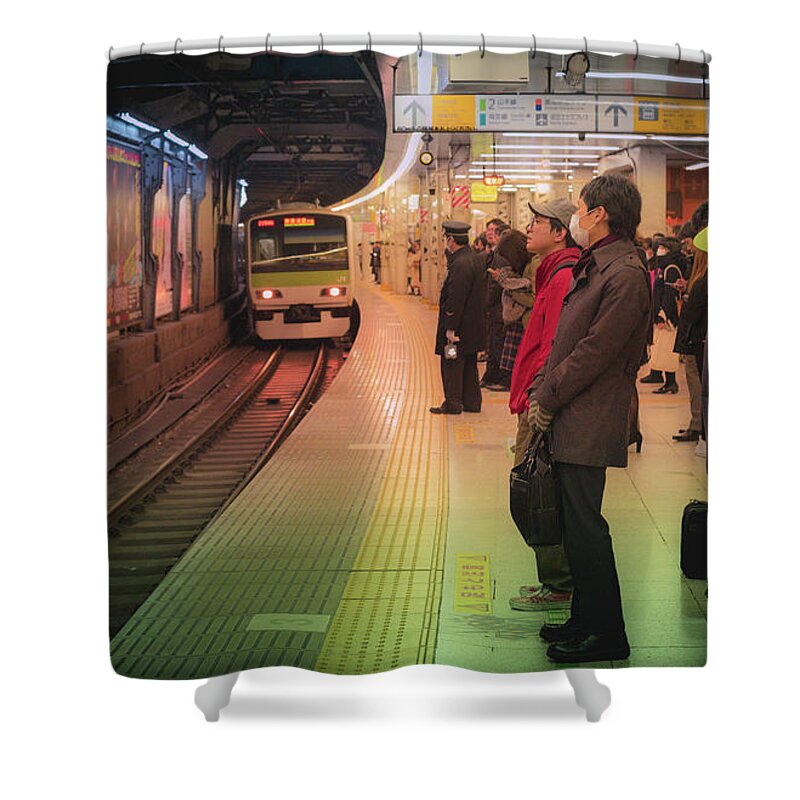Pedestrians Shower Curtain featuring the photograph Tokyo Metro, Japan by Perry Rodriguez