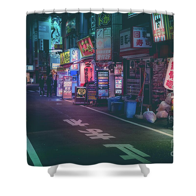 Tokyo Shower Curtain featuring the photograph Tokyo Side Streets, Japan by Perry Rodriguez