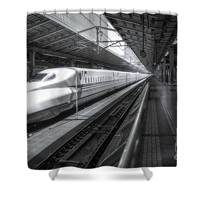 Tokyo Shower Curtain featuring the photograph Tokyo to Kyoto, Bullet Train, Japan by Perry Rodriguez