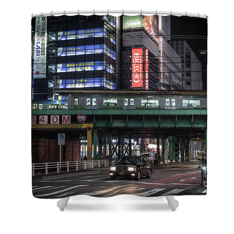 People Shower Curtain featuring the photograph Tokyo Transportation, Japan by Perry Rodriguez