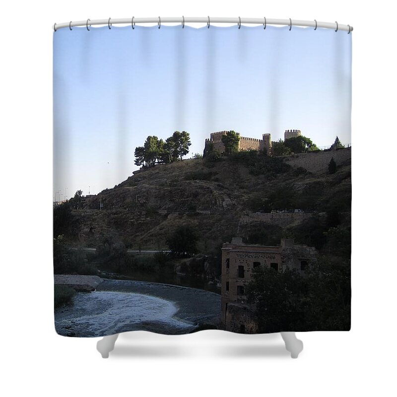 Toledo Shower Curtain featuring the photograph Toledo Castle by John Shiron