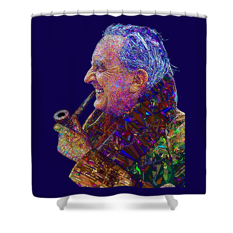 Optical Obsession Shower Curtain featuring the painting Tolkster T by Douglas Christian Larsen
