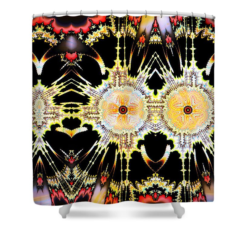 Abstract Shower Curtain featuring the digital art Tommyknockers by Jim Pavelle